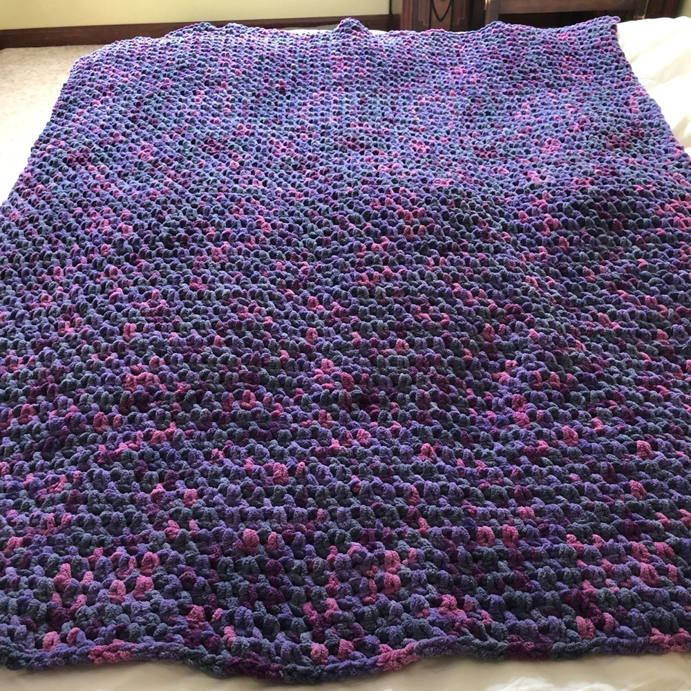 Handmade Crochet Throw Blanket!